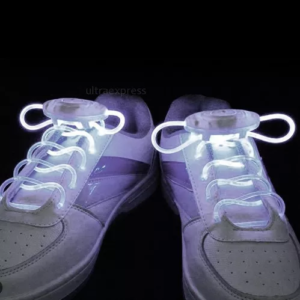 Par De Cordones Led Luminosos Para Zapatillas Pila Incluída Luz Blanca